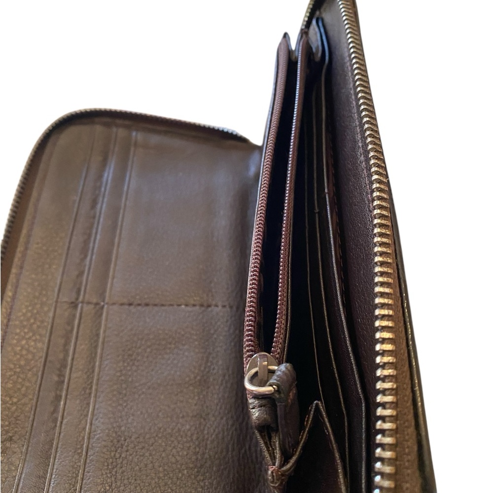 Brighton Brown Nylon Women's Wallet with Zipper and Charm - Picture 4 of 5